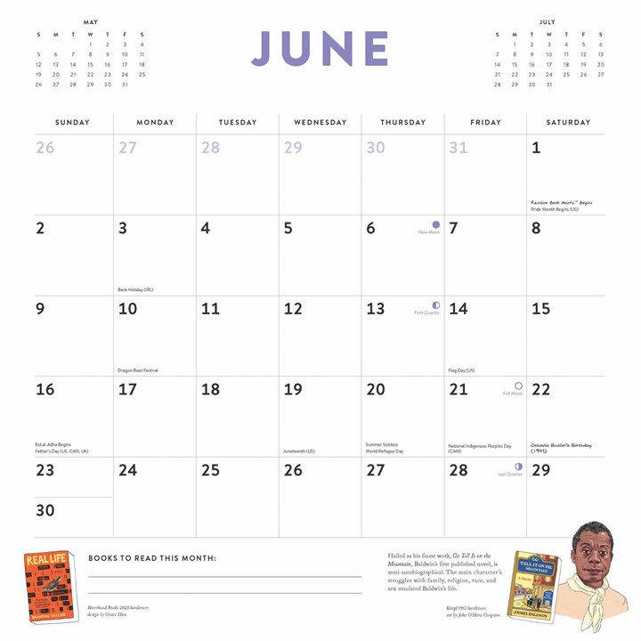 Bibliophile Diverse Spines Calendar 2024