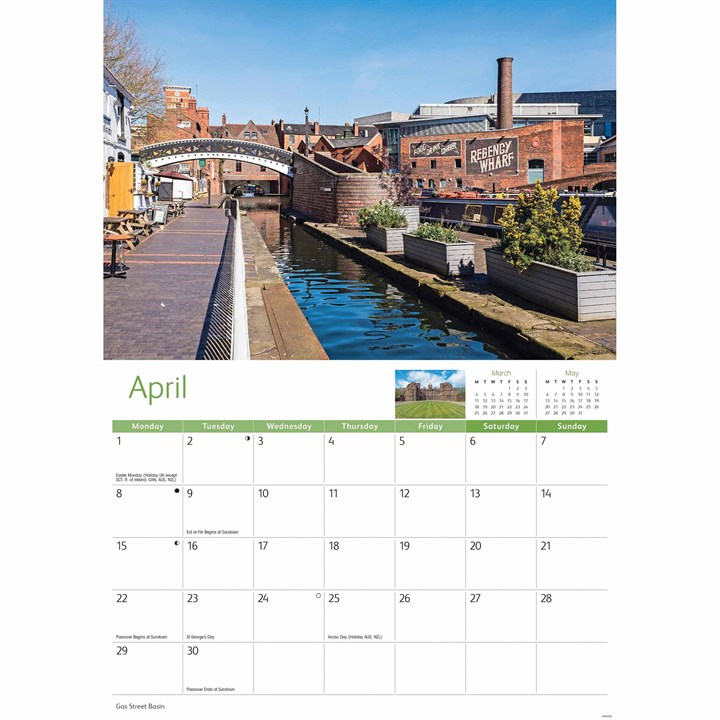 Birmingham A4 Calendar 2024