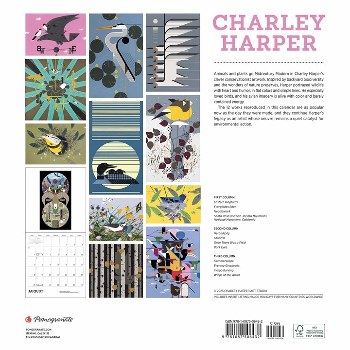 Charley Harper Calendar 2024