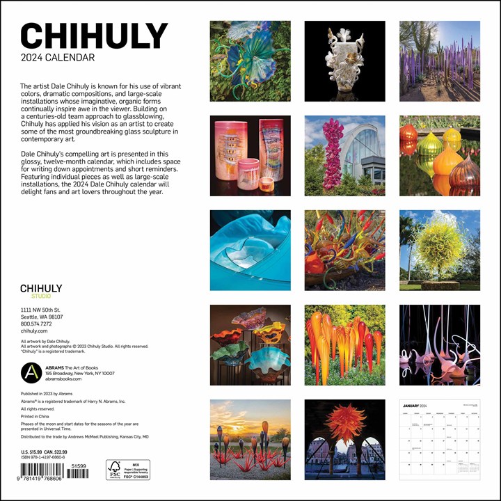 Chihuly Calendar 2024