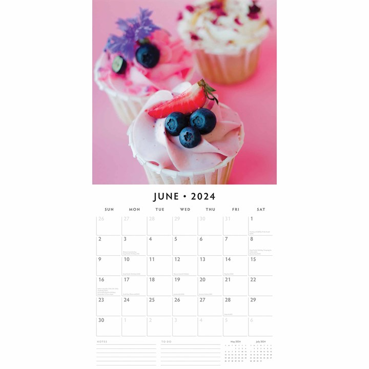 Cupcakes Calendar 2024