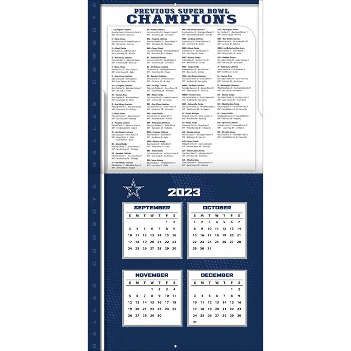 Dallas Cowboys NFL Calendar 2024