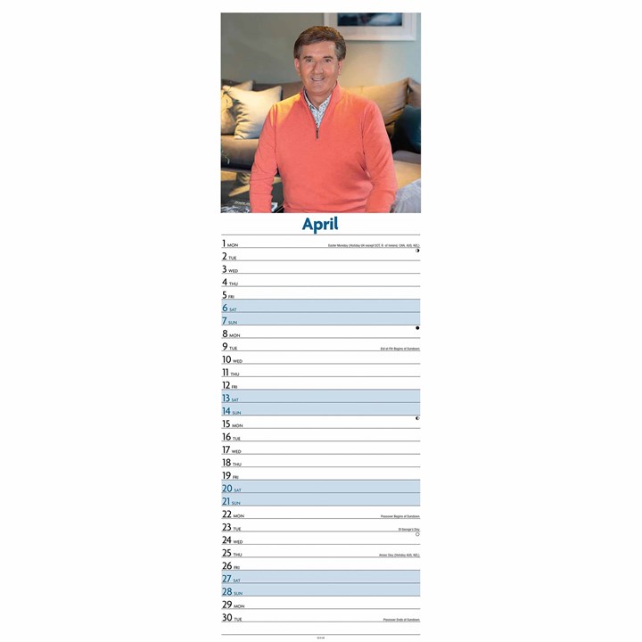 Daniel O'Donnell Slim Calendar 2024