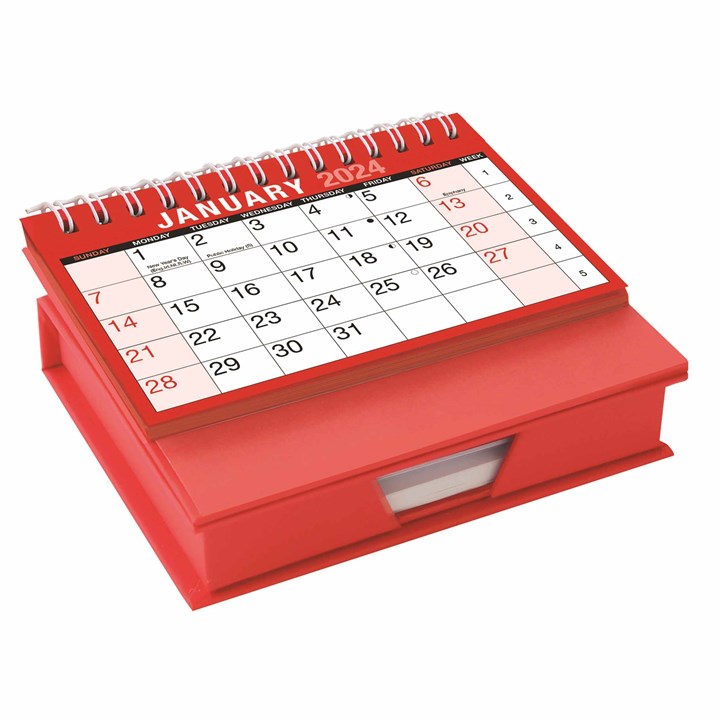 Desktop Calendar With Memo Pad 2024