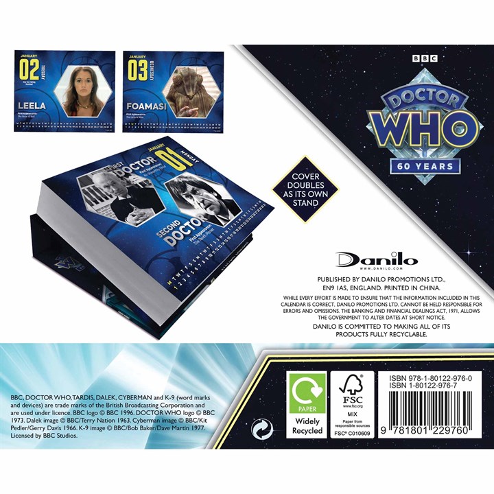 Doctor Who Desk Calendar 2024