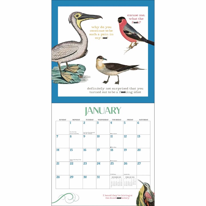 Effin' Birds Calendar 2024