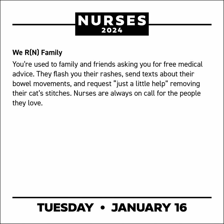 Nurses Desk Calendar 2024