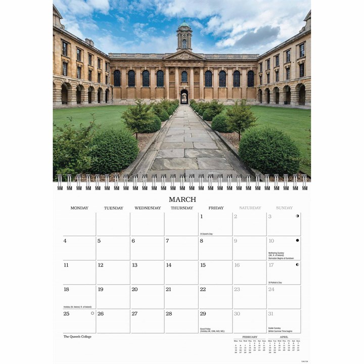 Oxford A5 Calendar 2024