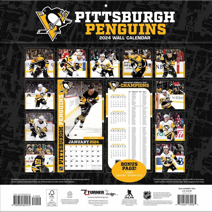 Pittsburgh Penguins NHL Calendar 2024