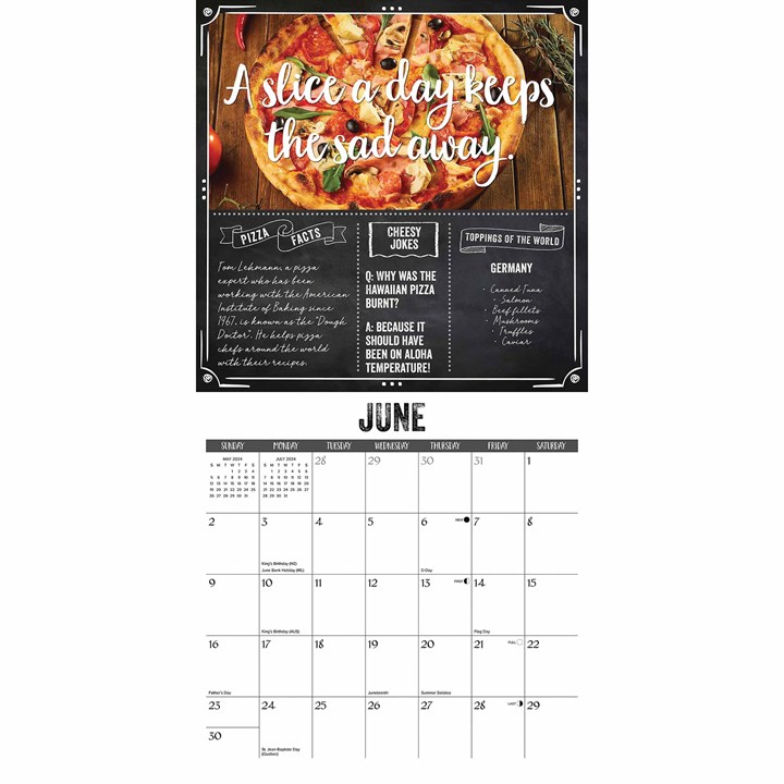 Pizza Calendar 2024