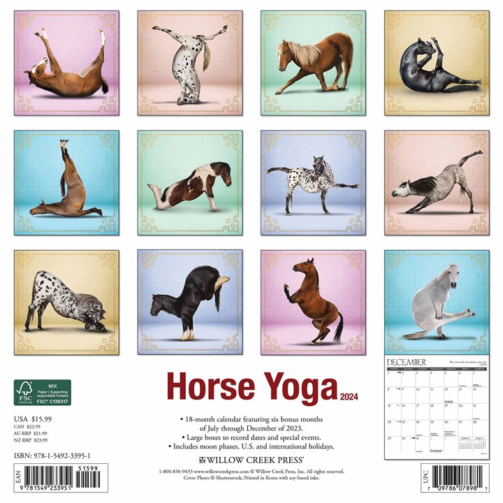 Horse Yoga Calendar 2024