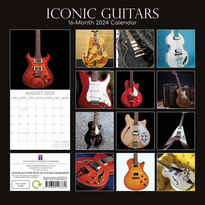 Iconic Guitars Calendar 2024