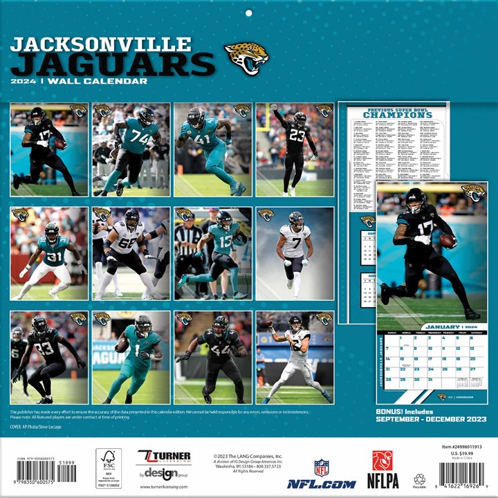 Jacksonville Jaguars NFL Calendar 2024