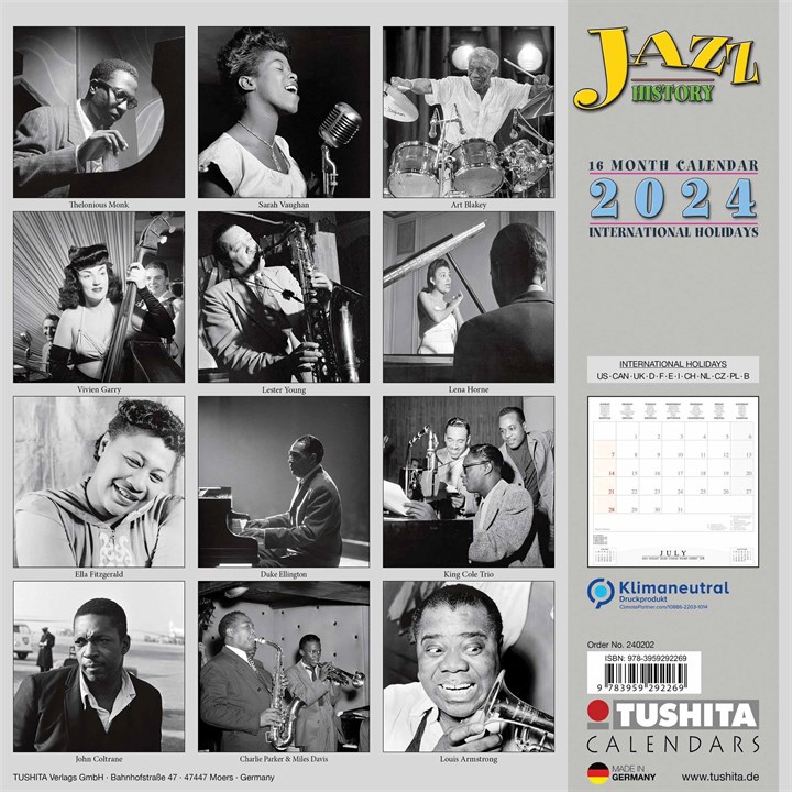 Jazz History Calendar 2024