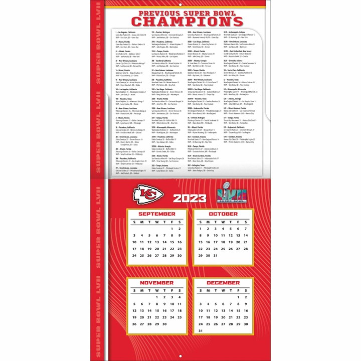 Kansas City Chiefs NFL Calendar 2024