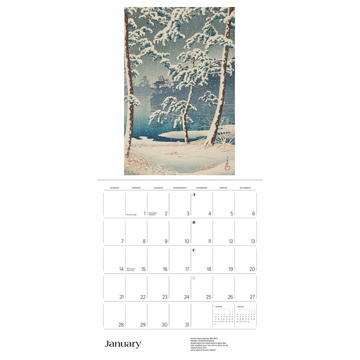 Kawase Hasui, Japanese Art Calendar 2024