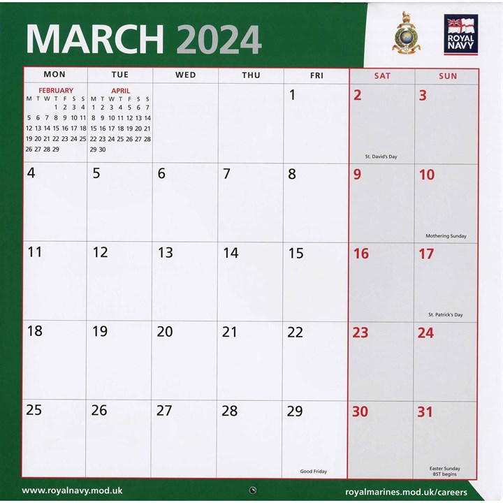 Royal Marines Calendar 2024