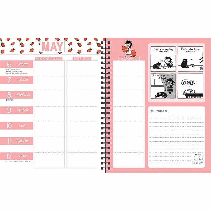 Sarah's Scribbles, Get It Together A5 Deluxe Diary 2023 2024