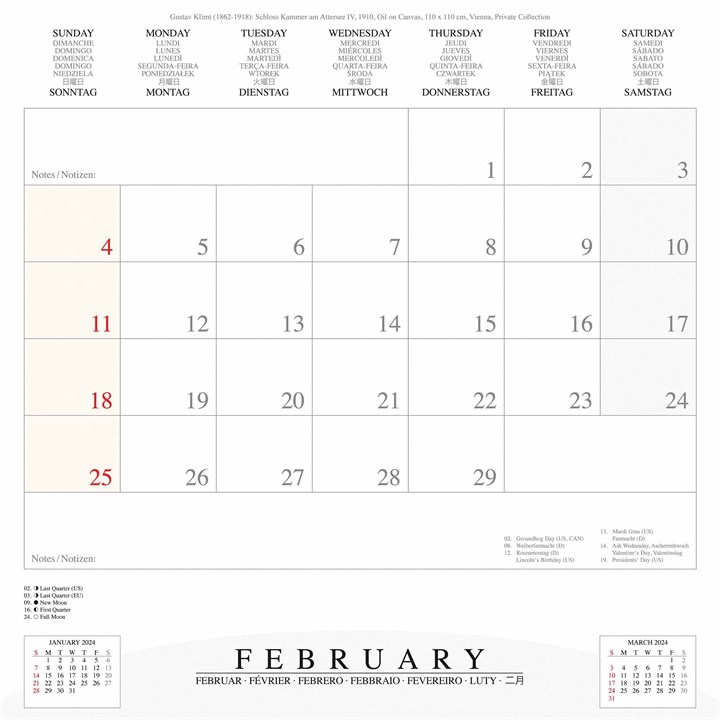 John Singer Sargent Calendar 2024