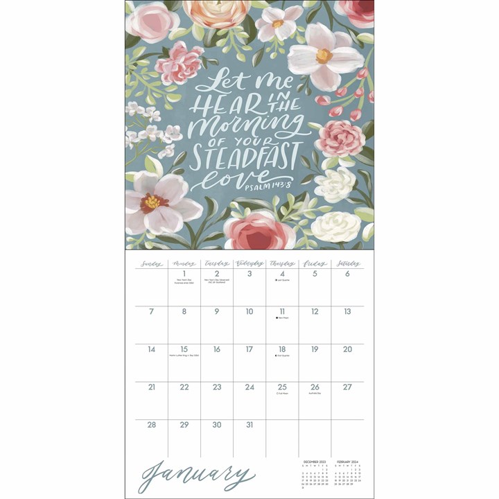 Scriptures & Florals Calendar 2024