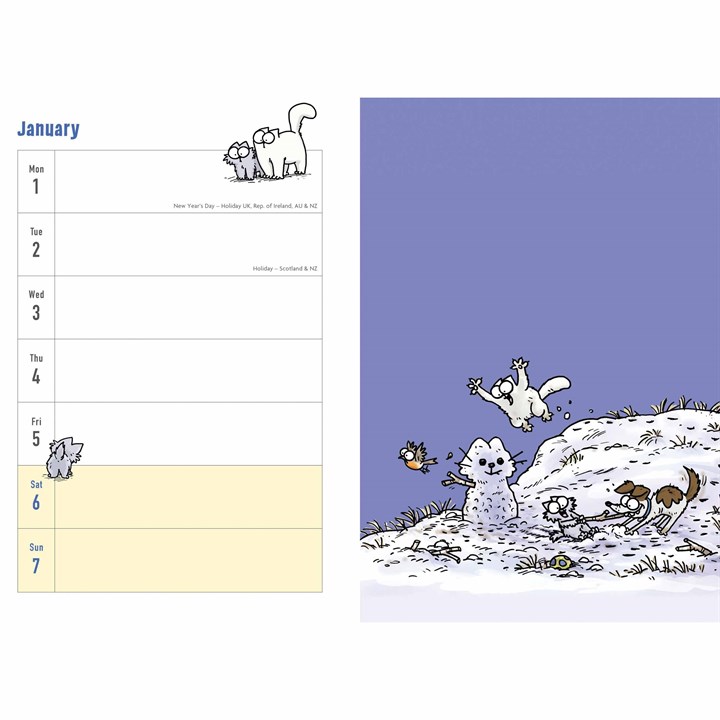 Simon's Cat A5 Diary 2024