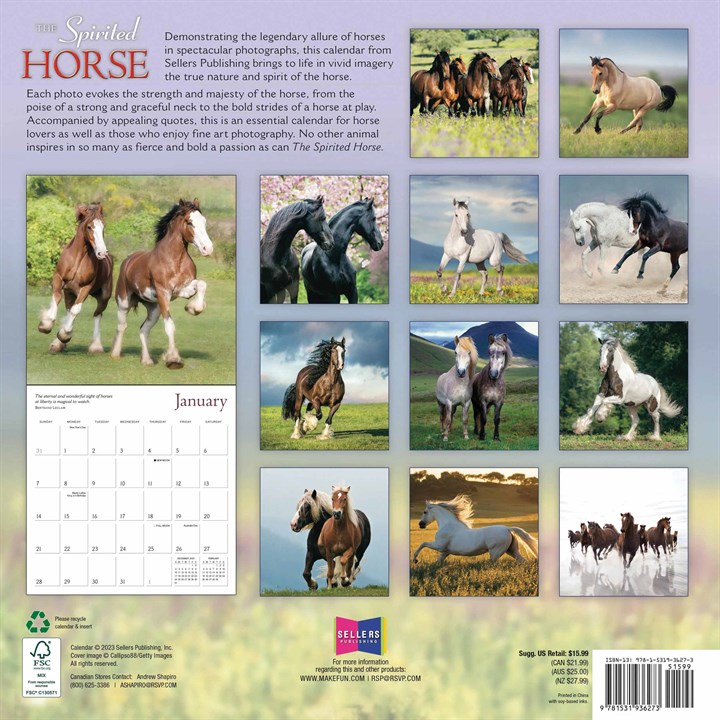 The Spirited Horse Calendar 2024