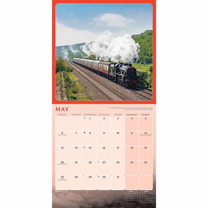 Steam Railway Calendar 2024