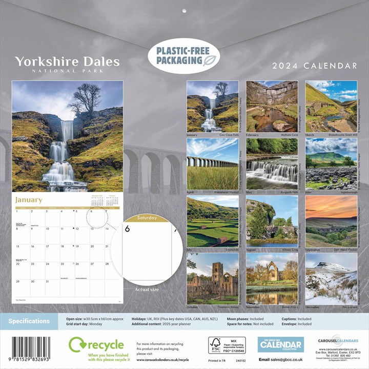 Yorkshire Dales National Park Calendar 2024