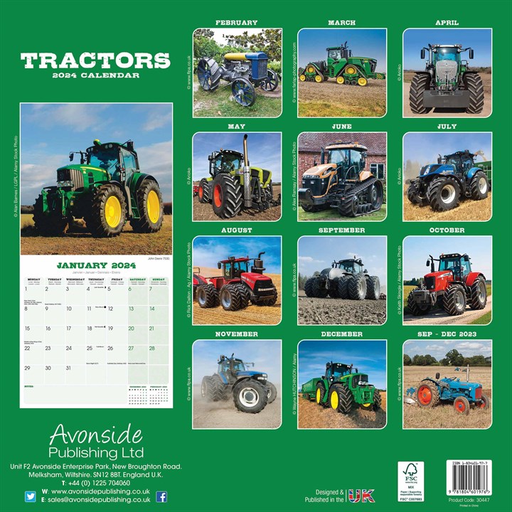 Tractors Calendar 2024