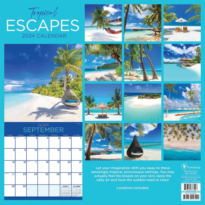 Tropical Escapes Calendar 2024