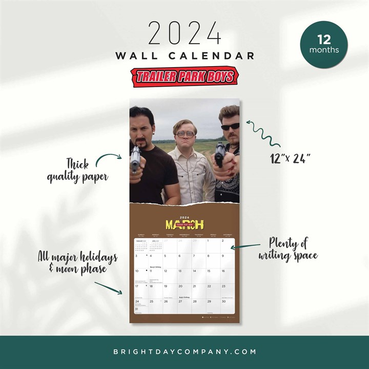 Trailer Park Boys Calendar 2024