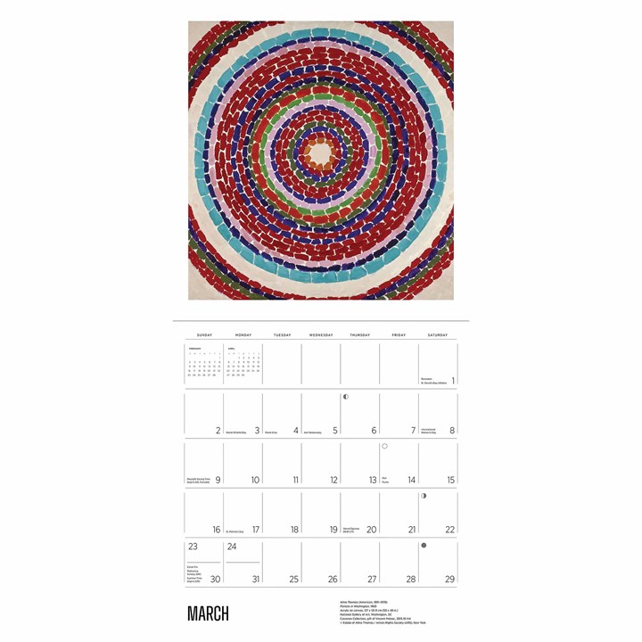 Alma Thomas Calendar 2025