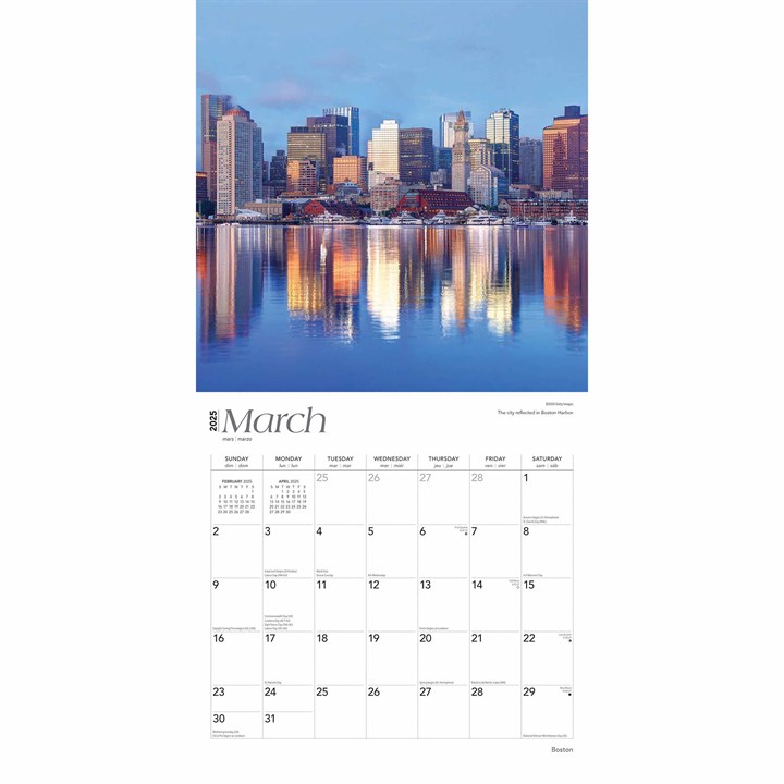 Boston Calendar 2025