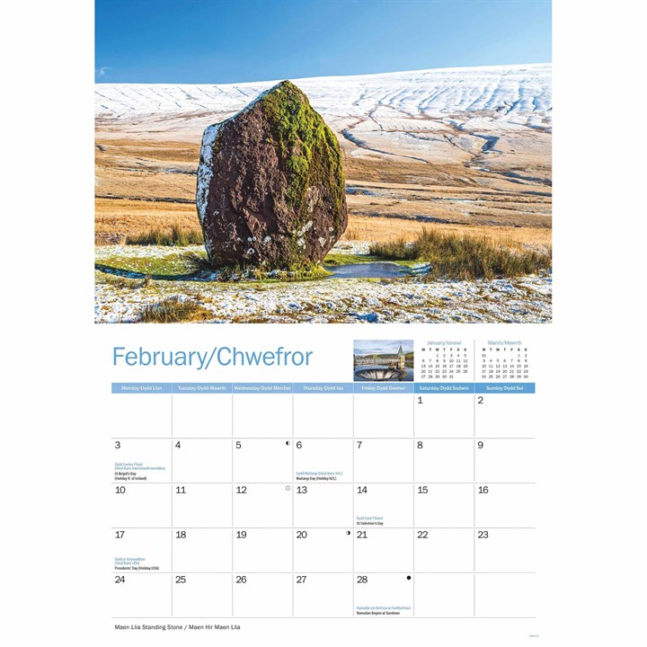 Brecon Beacons A4 Calendar 2025