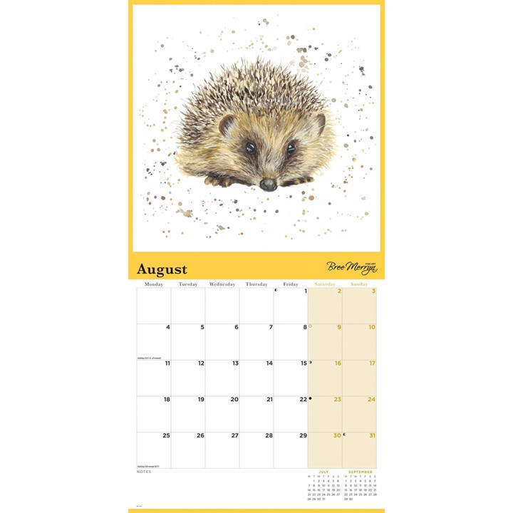 Bree Merryn, British Wildlife Calendar 2025