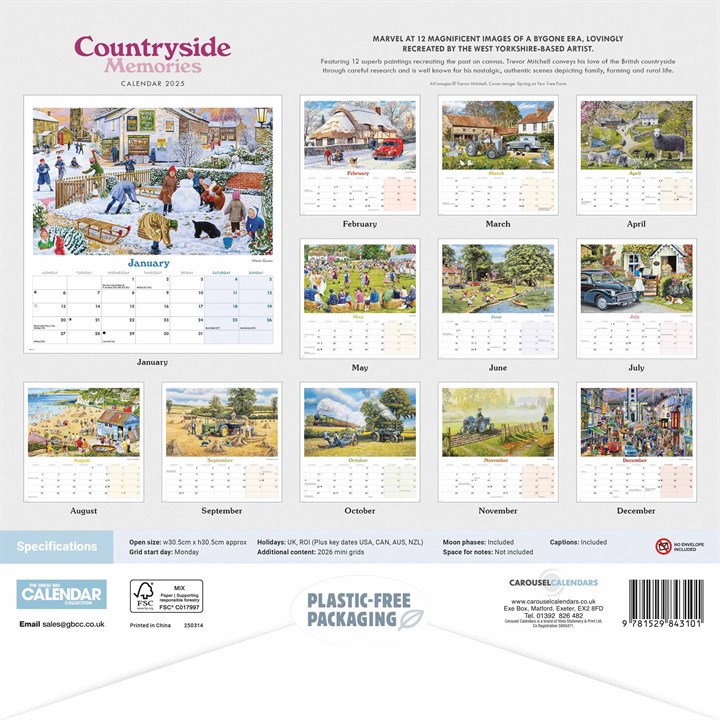 Trevor Mitchell, Countryside Memories Calendar 2025