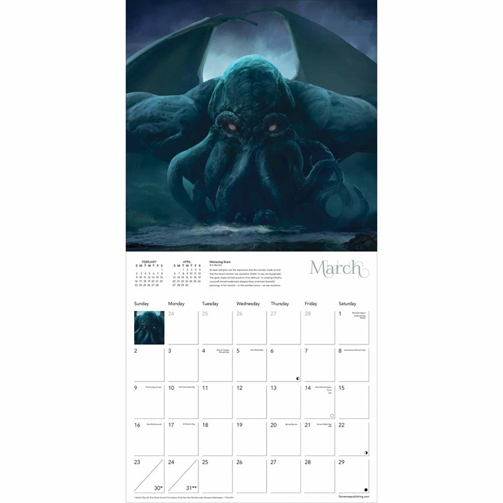 Cthulhu Calendar 2025