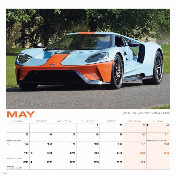 Dream Cars Calendar 2025