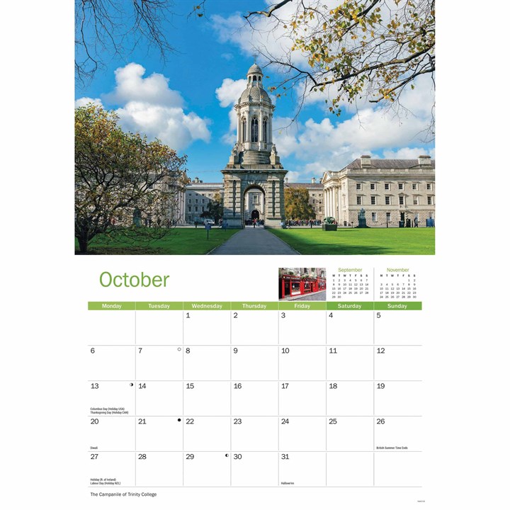 Dublin A4 Calendar 2025