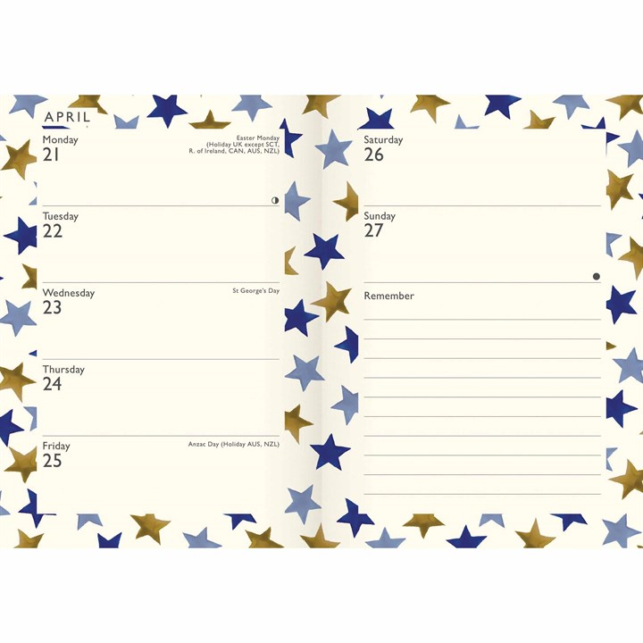 Emma Bridgewater, Stormy Stars A6 Diary 2025