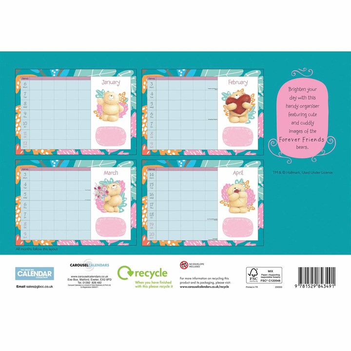 Forever Friends A4 Family Planner 2025