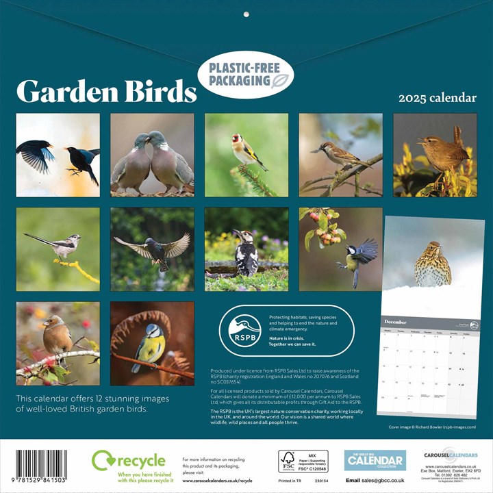 RSPB, Garden Birds Calendar 2025