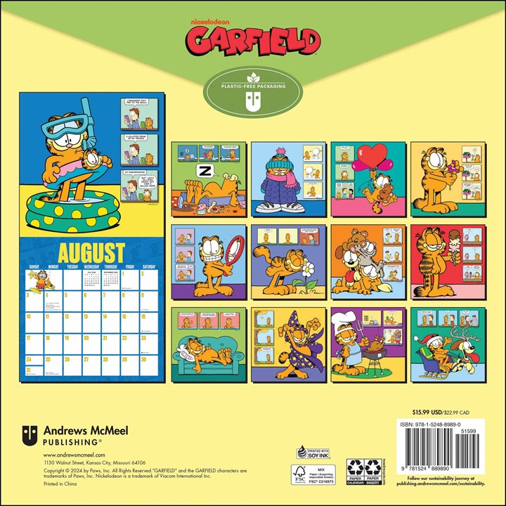 Garfield Calendar 2025