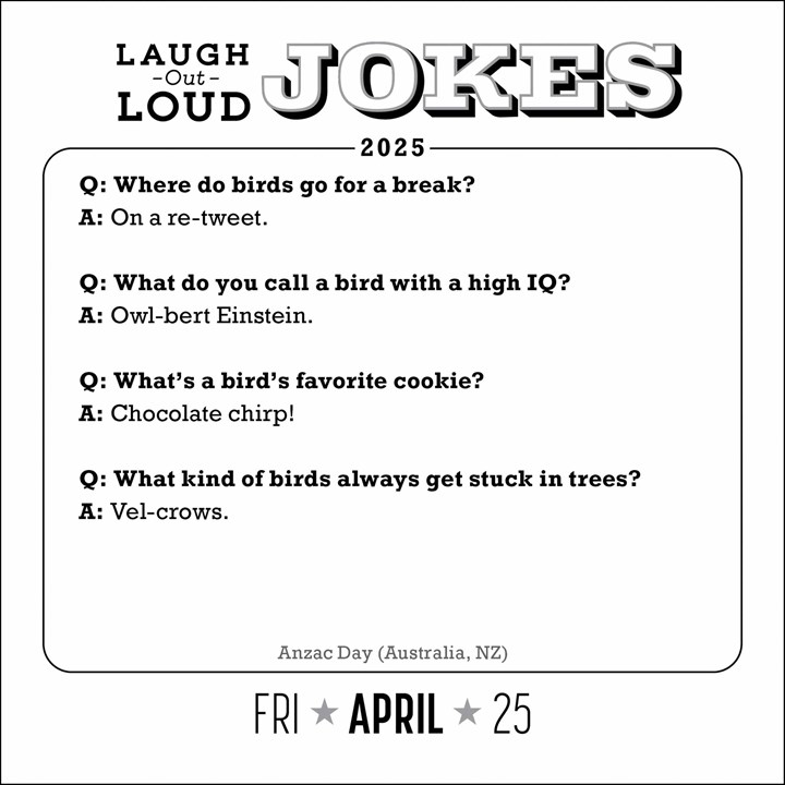 LaughOutLoud Jokes Desk Calendar 2025