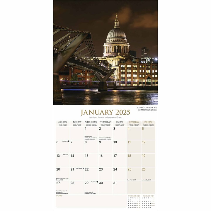 London Calendar 2025