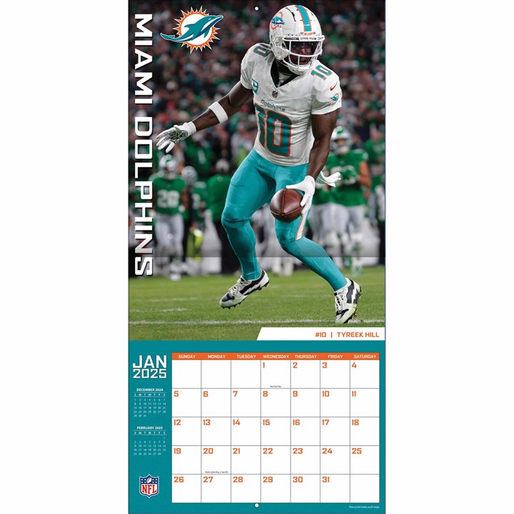 Miami Dolphins NFL Calendar 2025