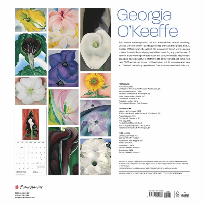 O'Keeffe Calendar 2025