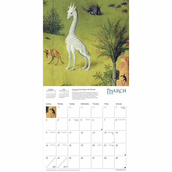 Hieronymus Bosch Calendar 2025