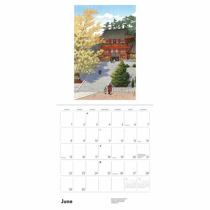 Kawase Hasui, Japanese Art Calendar 2025