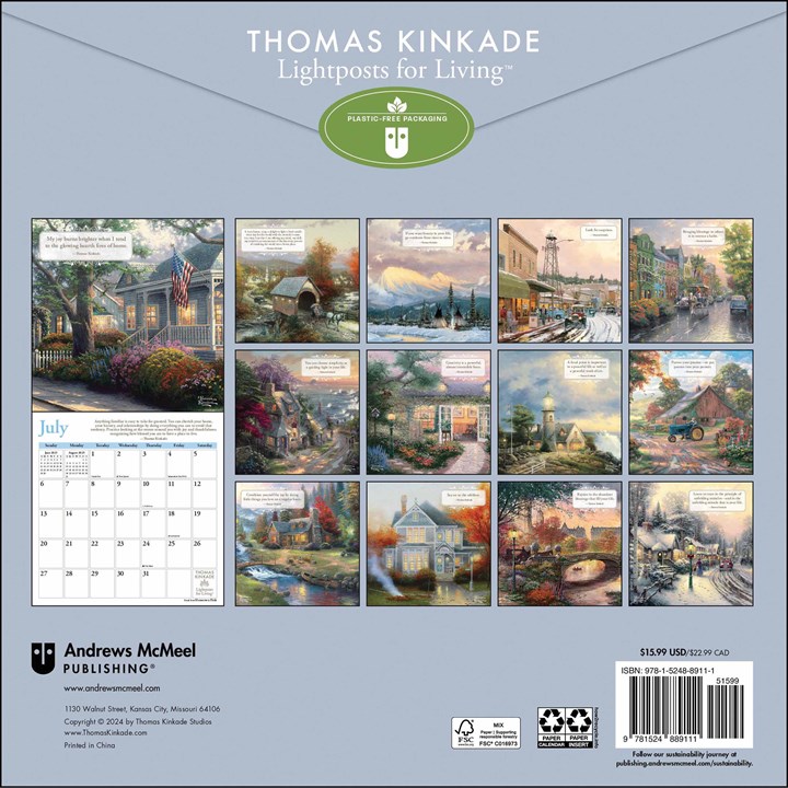 Kinkade, Lightposts For Living Calendar 2025